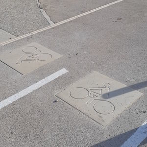 señalización de carreteras para pista ciclable