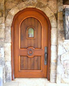Puerta de entrada - BROCK 503 - AppWood - de madera / abatible