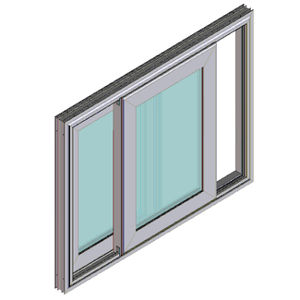 perfil de ventana de aluminio / acústico
