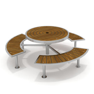 mesa de pícnic contemporánea / de acero galvanizado / de acero inoxidable / de HPL