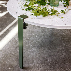 base de mesa de acero con revestimiento en polvo