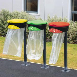 soporte de bolsa de basura público