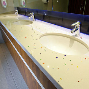 encimera de lavabo de compuesto de cuarzo