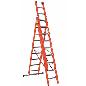 escalera elevada de fibra de vidrio