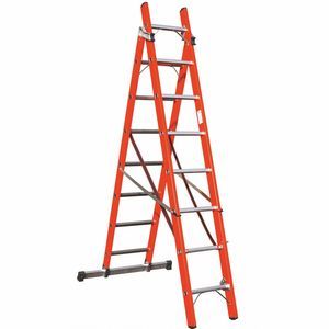 escalera elevada de fibra de vidrio