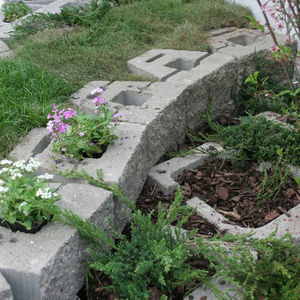 Bloque de hormigón para valla de jardín - Todos los fabricantes de la