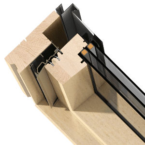 perfil de ventana de madera reconstituida