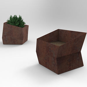 jardinera de acero inoxidable