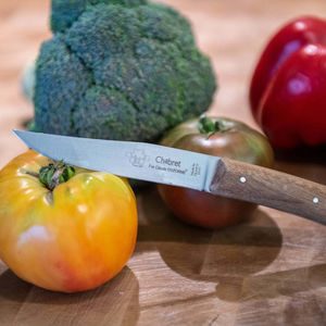 cuchillo de cocina con mango de nogal