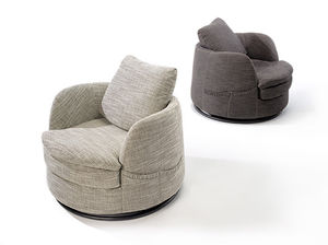 sillón contemporáneo / de tejido / giratorio