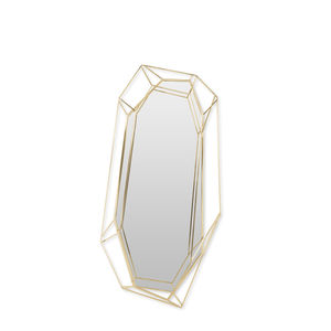 espejo para baño de pared / para salón / de diseño original / de latón