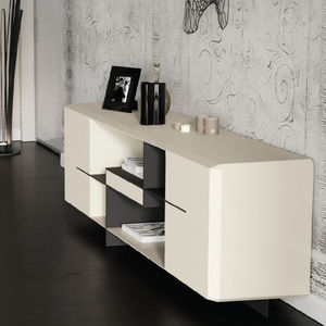 aparador contemporáneo / de madera lacada / de madera barnizada / de hierro