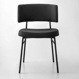 silla de comedor moderna / tapizada / de terciopelo / de cuero