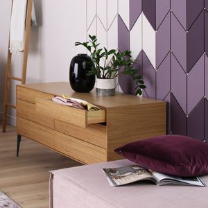 cómoda contemporánea / de madera lacada / de roble / de nogal