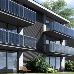 barandilla con panel fotovoltaico integrado