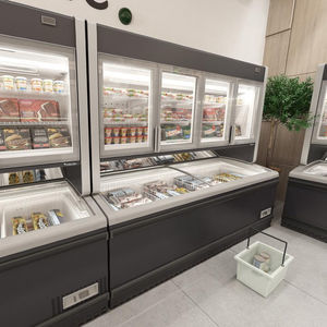 vitrina refrigerada de estantes