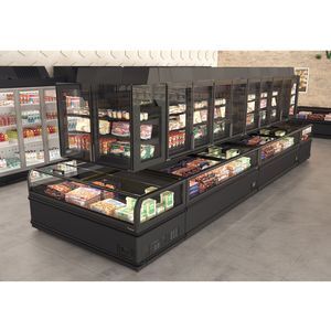 vitrina refrigerada de estantes