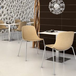 silla contemporánea / de contrachapado moldeado / para el sector servicios