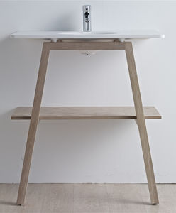 consola para lavabo de madera