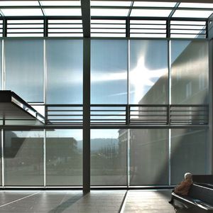 ventana de lamas / de aluminio / de vidrio / con vidrio doble