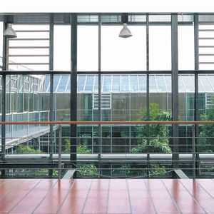 ventana de lamas / de aluminio / de vidrio / con vidrio doble