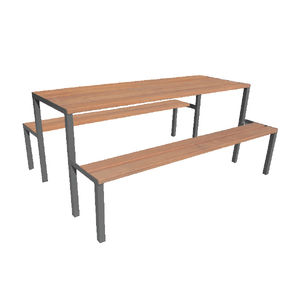 conjunto de mesa y banco contemporáneo