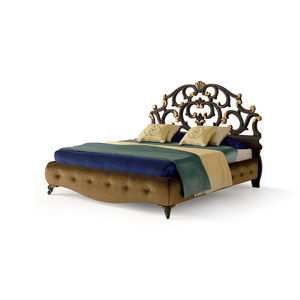 cama de matrimonio / de estilo / tapizada / de tejido