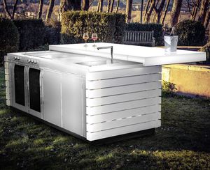 cocina de acero inoxidable