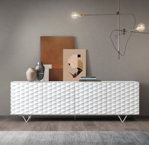 aparador contemporáneo / de chapa de madera / de resina / modular