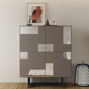 aparador alto / contemporáneo / de MDF lacado / modular