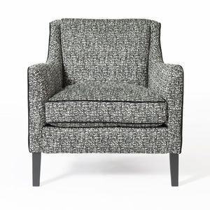 sillón clásico / de tejido / gris / azul