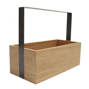 caja de almacenamiento de roble
