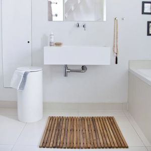 alfombrilla de baño de teca