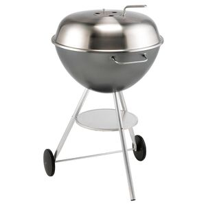 barbacoa de carbón / con ruedas / de acero inoxidable