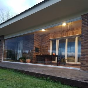 cortina de cristal plegable
