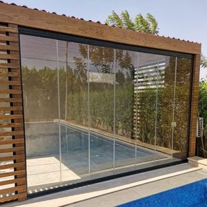 cortina de cristal plegable