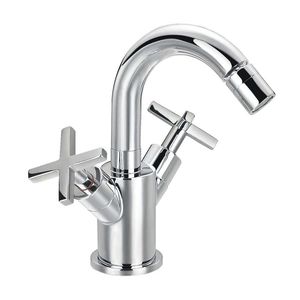 grifo mezclador para bidé / de libre instalación / de metal cromado / de latón cromado