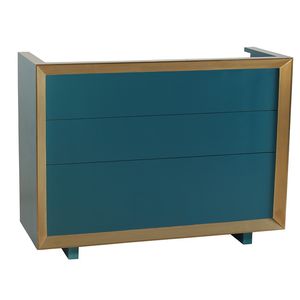 mostrador de recepción de madera