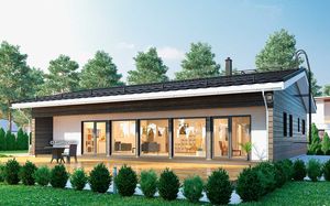 casa prefabricada / clásica / de madera laminada encolada / ecológica