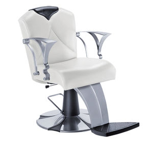 sillón de barbero de cuero artificial