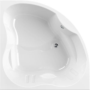 bañera de esquina / de fibra acrílica / profunda / hidromasaje