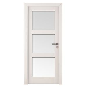 puerta de interior / abatible / de MDF / semividriada