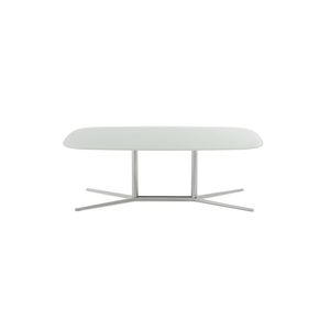 mesa de centro moderna / de vidrio / de mármol / de mineral compuesto