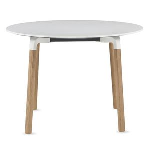 mesa de comedor moderna / de chapa de madera / de vidrio / de material laminado