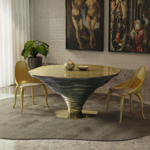 mesa de comedor de diseño orgánico