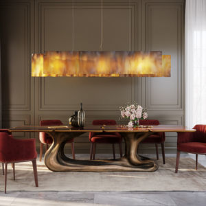 mesa de comedor de diseño orgánico