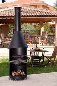 chimenea de leña