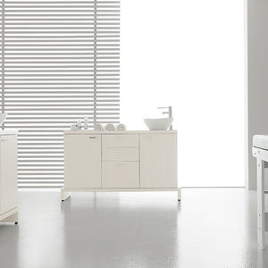 mueble de lavabo de pie / de madera / moderno / con cajones