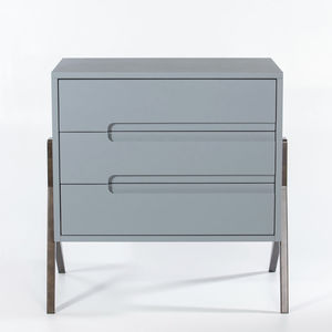 cómoda contemporánea / de MDF / de abedul / gris