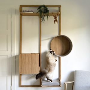 árbol para gatos de roble